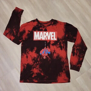 Marvel Spiderman Red and Black Long Sleeve‎ Tee Youth Size Small